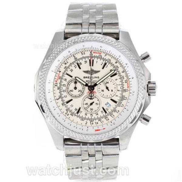Breitling for Bentley Motors Working Chronograph with White Dial