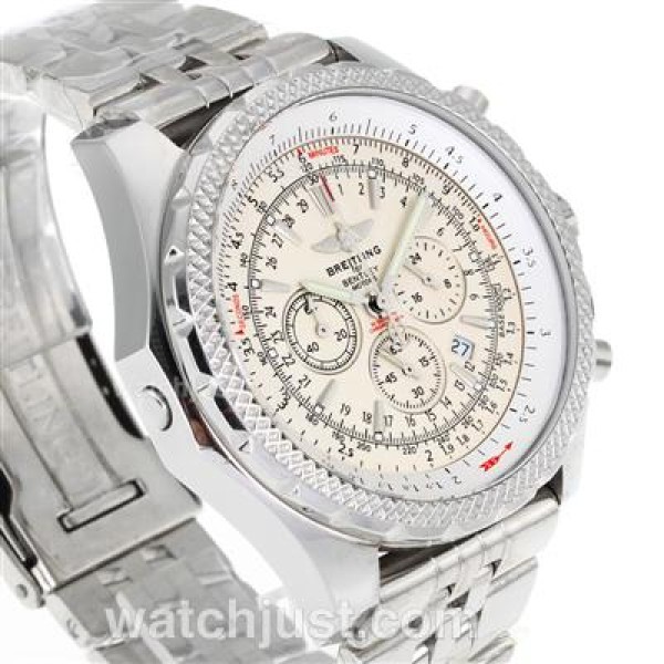 Breitling for Bentley Motors Working Chronograph with White Dial