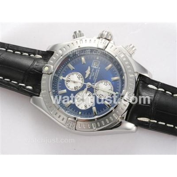 Breitling Chronomat Evolution Working Chronograph with Blue Dial