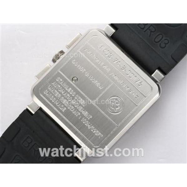 Bell & Ross BR 03-94 Chronograph Swiss ETA Movement AR Coating with Black Dial-Rubber Strap 42x42mm