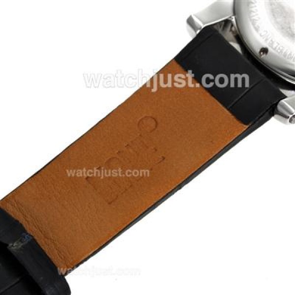 Montblanc Flyback Working Chronograph with Black Dial-Leather Strap
