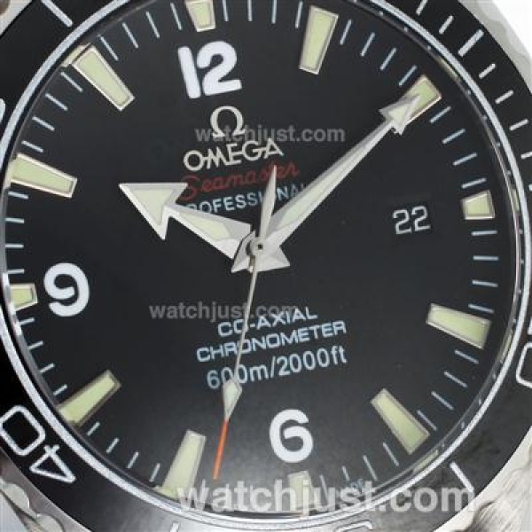 Omega Seamaster Co-Axial Swiss ETA 2836 Movement Ceramic Bezel with Black Dial-S/S