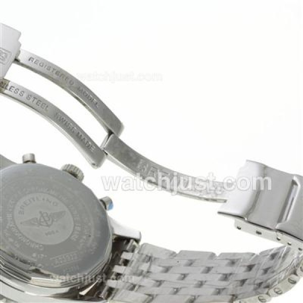 Breitling Navitimer Chronograph Swiss Valjoux 7750 Movement with White Dial