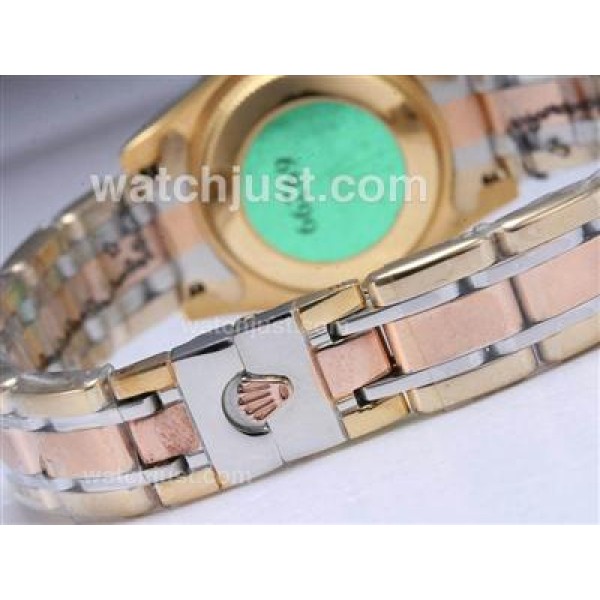 Rolex Masterpiece Automatic Three Tone with White Dial