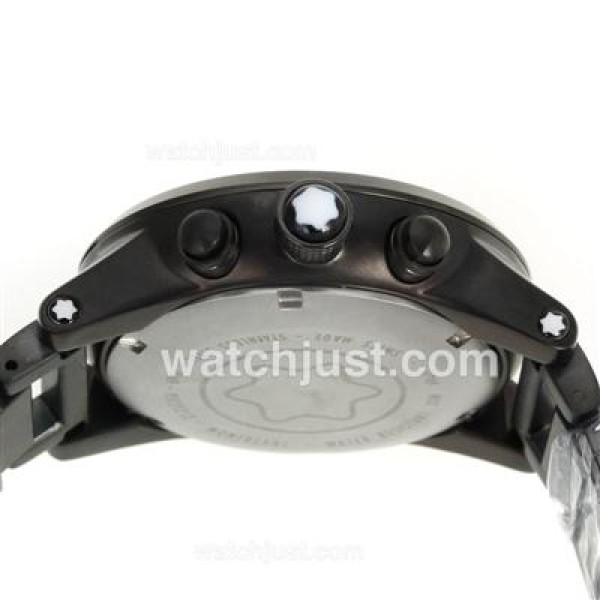 Montblanc Flyback Working Chronograph Full PVD with Black Dial