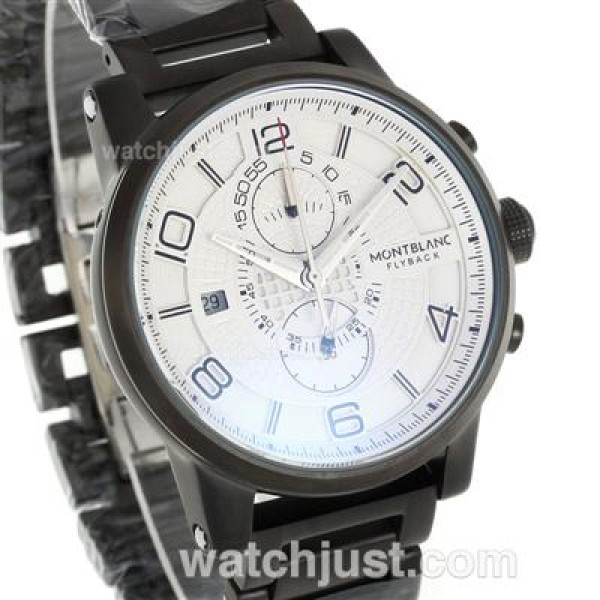 Montblanc Flyback Working Chronograph Full PVD with White Dial