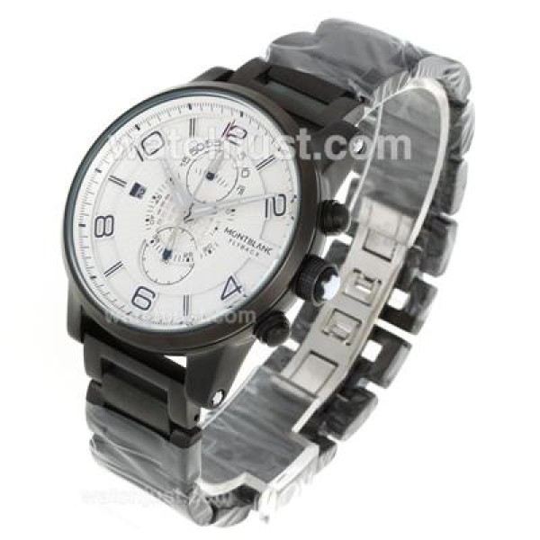 Montblanc Flyback Working Chronograph Full PVD with White Dial