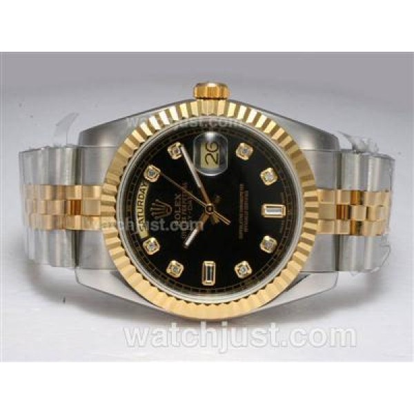 Best Quality Rolex Day-Date Replica Watches With Black Dials For Sale