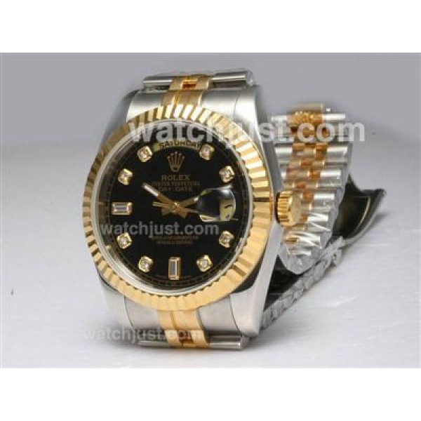 Best Quality Rolex Day-Date Replica Watches With Black Dials For Sale