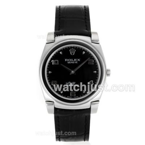 High End Rolex Cellini Replica Watches With Black Dials For Men