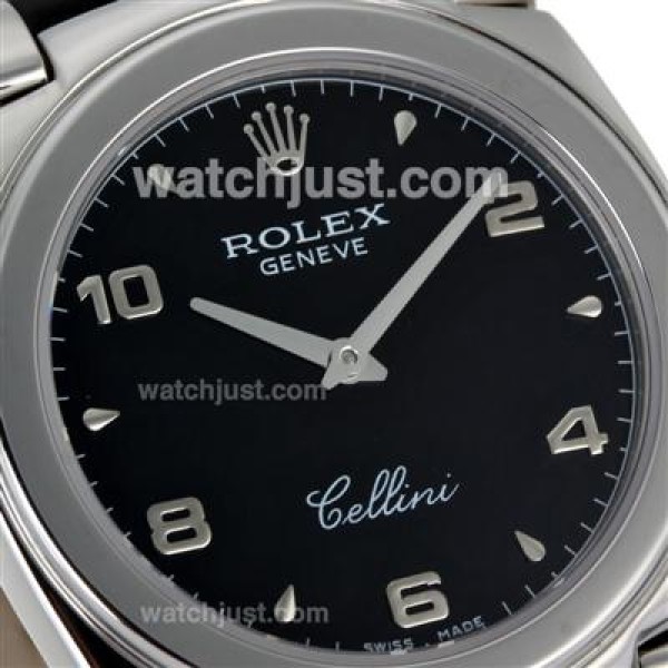 High End Rolex Cellini Replica Watches With Black Dials For Men