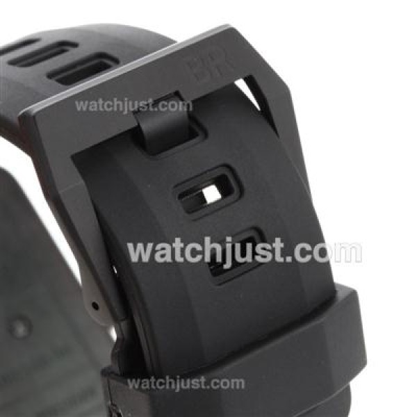 Bell & Ross BR 01-92 Swiss ETA 2892 Movement PVD Casing with Orange Marking-Rubber Strap 46x46mm
