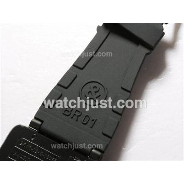 Bell & Ross BR 01-92 Swiss ETA 2892 Movement PVD Casing with Rubber Strap 46x46mm