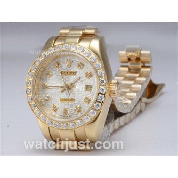 Top Quality Rolex Datejust Replica Watches With Golden Dials For Sale