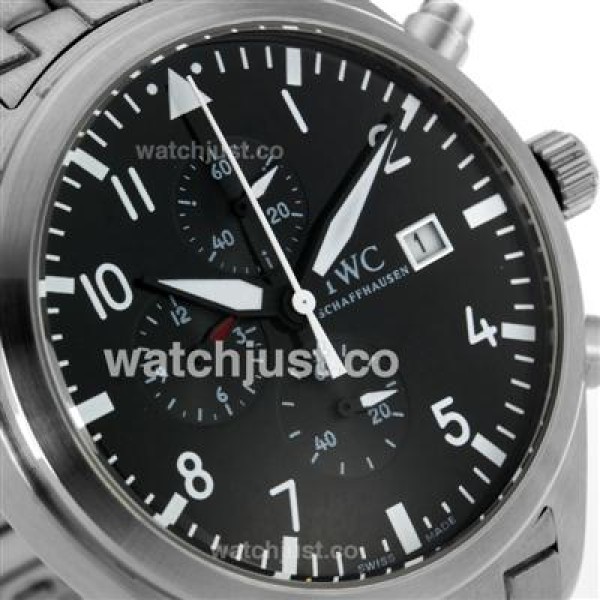 IWC Saint Exupery Working Chronograph with Black Dial S/S