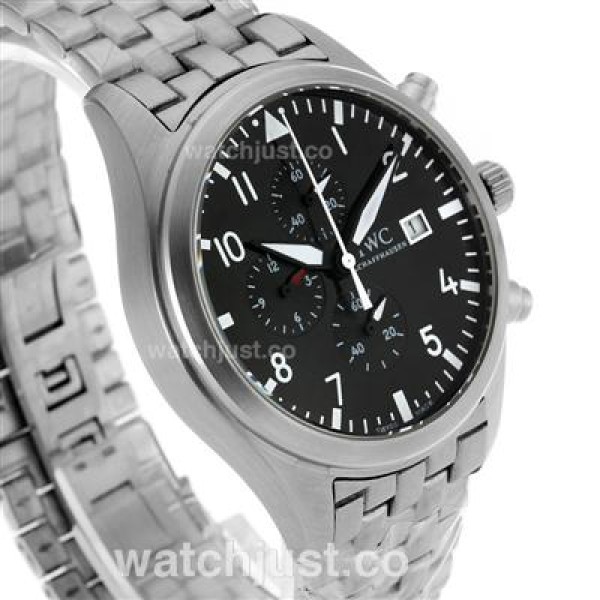IWC Saint Exupery Working Chronograph with Black Dial S/S