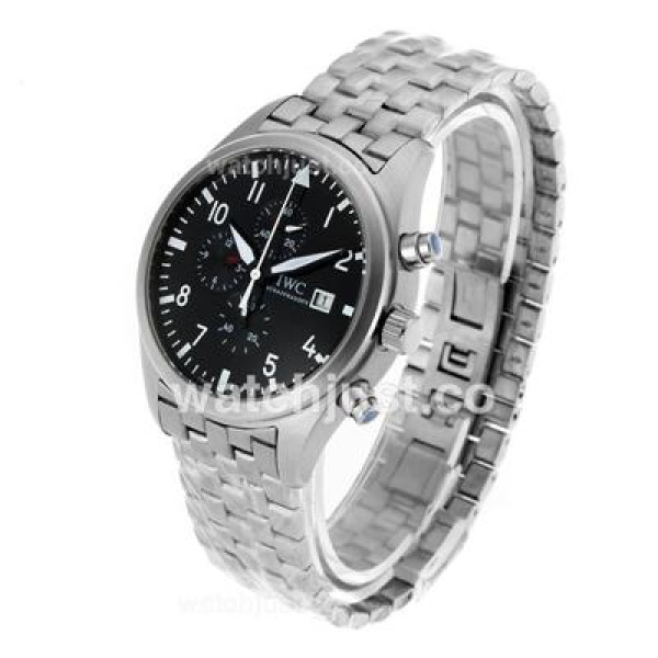 IWC Saint Exupery Working Chronograph with Black Dial S/S