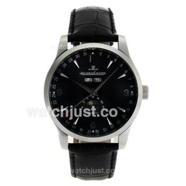 Jaeger-Lecoultre Master Control Automatic with Black Dial-Leather Strap
