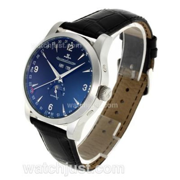 Jaeger-Lecoultre Master Control Automatic with Black Dial-Leather Strap