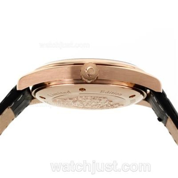 Omega Seamaster Automatic Rose Gold Case with Black Dial-Same Chassis As Swiss Version-High Quality