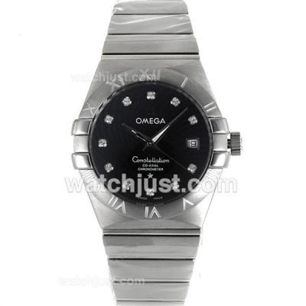 Best 1:1 Omega Constellation Fake Watches With Black Dials For Men
