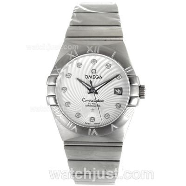 AAA Quality Omega Constellation Replica Watches With White Dials For Men