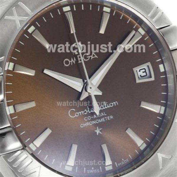 High Quality Omega Constellation Replica Watches With Brown Dials For Sale
