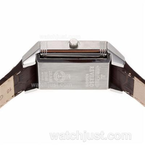 Jaeger-Lecoultre Reverso White Dial with Brown Leather Strap