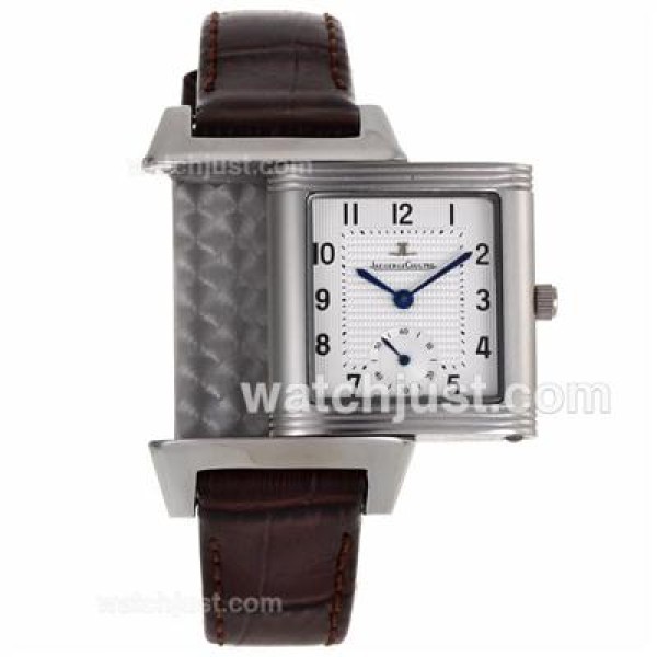 Jaeger-Lecoultre Reverso White Dial with Brown Leather Strap