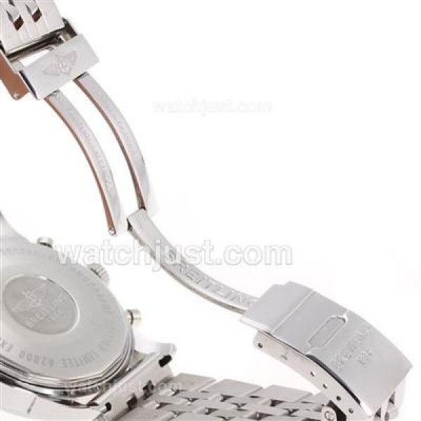 Breitling Aeromarine Working Chronograph Stick Markers with White Dial S/S