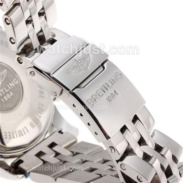 Breitling Aeromarine Working Chronograph Stick Markers with White Dial S/S