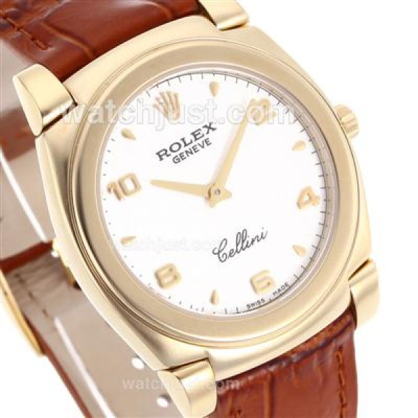 AAA Quality Rolex Cellini Replica Watches With White Dials For Sale