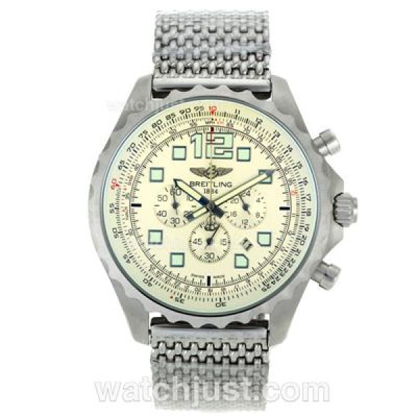 Breitling Chronospace Working Chronograph with White Dial S/S