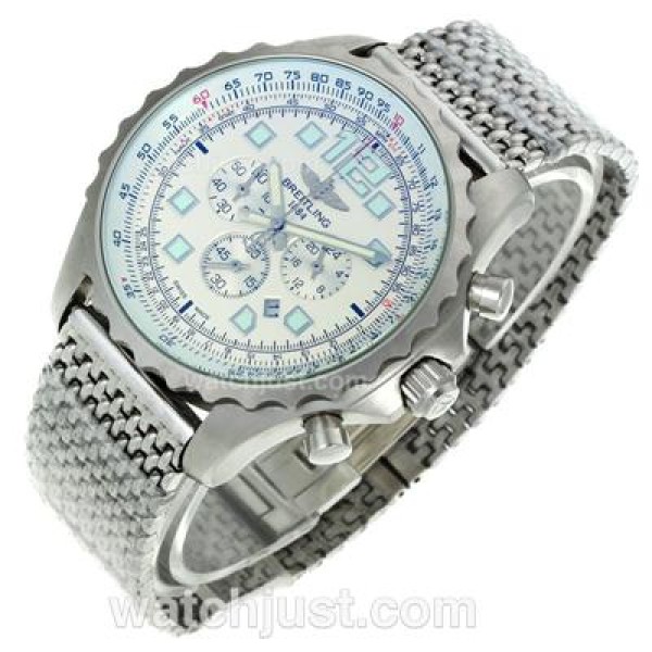 Breitling Chronospace Working Chronograph with White Dial S/S