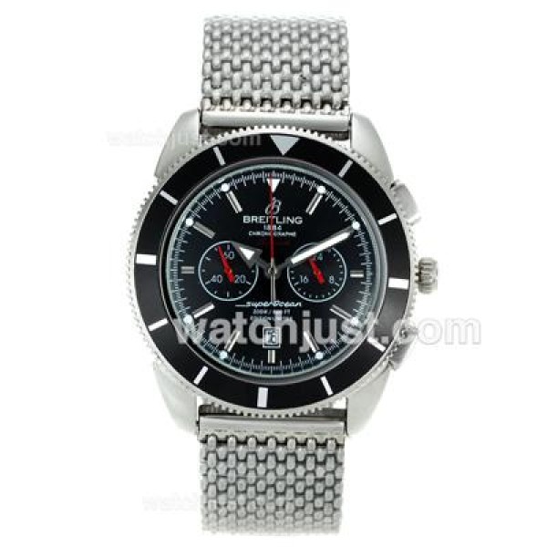 Breitling Super Ocean Working Chronograph with Black Dial S/S