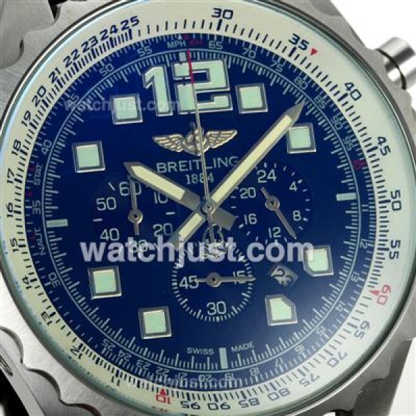 Breitling Chronospace Working Chronograph with Black Dial-Rubber Strap