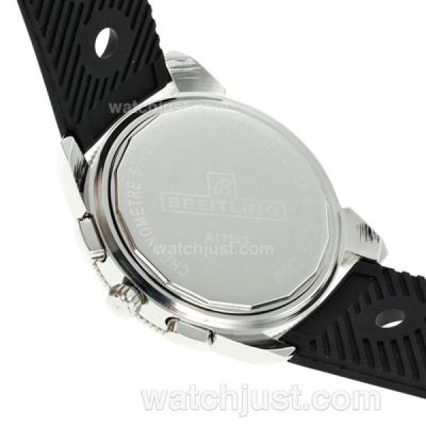 Breitling Super Ocean Working Chronograph with Black Dial-Rubber Strap