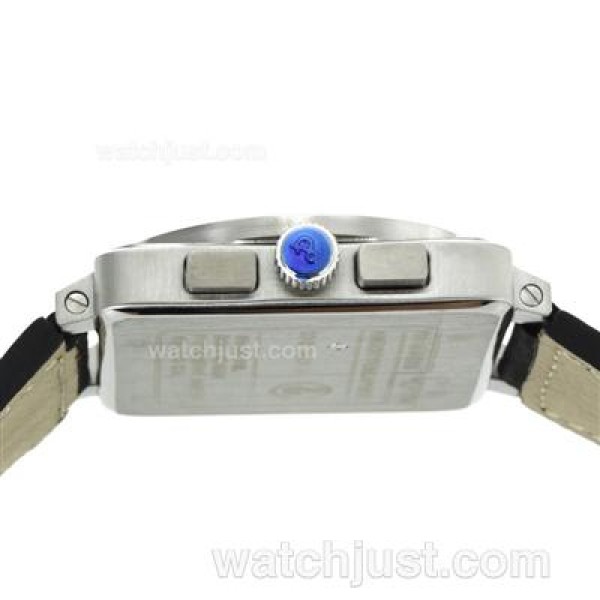 Bell & Ross BR03-94 Working Chronograph Yellow Markers with Black Dial-Leather Strap