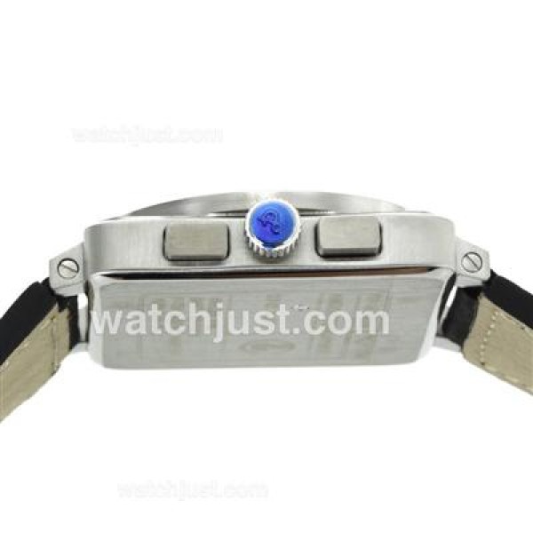 Bell & Ross BR03-94 Working Chronograph Yellow Markers with White Dial-Leather Strap