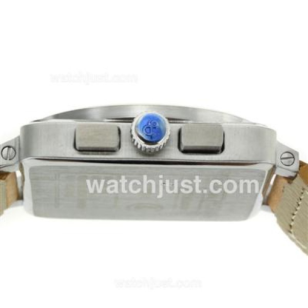 Bell & Ross BR03-94 Working Chronograph Gray Markers with Black Dial-Leather Strap