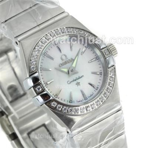 Omega Constellation Diamond Bezel Stick Markers with MOP Dial-Same Chassis as ETA Version-Lady Size