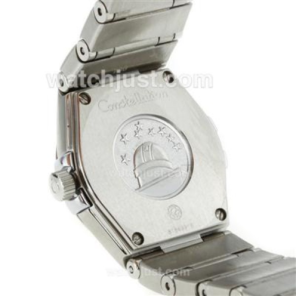 Omega Constellation Diamond Bezel and Markers with Black Dial-Same Chassis as ETA Version-Lady Size