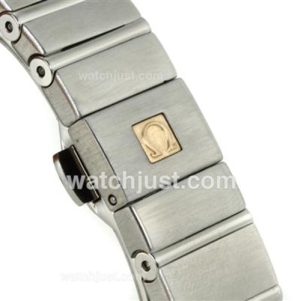 Omega Constellation Diamond Bezel and Markers with White Dial-Same Chassis as ETA Version-Lady Size