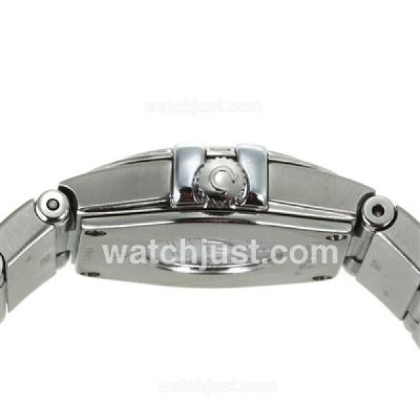 Omega Constellation Diamond Bezel and Markers with White Dial-Same Chassis as ETA Version-Lady Size
