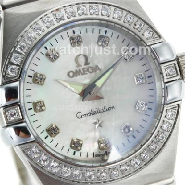 Omega Constellation Diamond Bezel and Markers with MOP Dial-Same Chassis as ETA Version-Lady Size