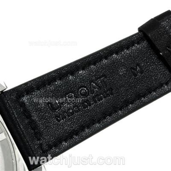 U-Boat Italo Fontana U 1001 Automatic White Needles with Black Dial-Leather Strap
