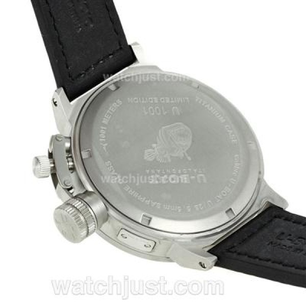 U-Boat Italo Fontana U 1001 Automatic White Needles with Black Dial-Leather Strap