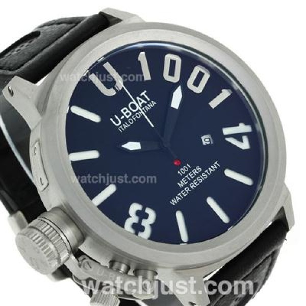 U-Boat Italo Fontana U 1001 Automatic White Needles with Black Dial-Leather Strap