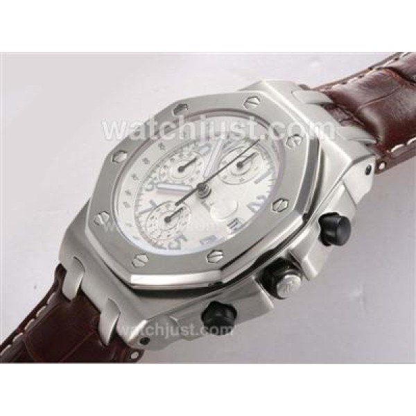 Audemars Piguet Royal Oak Limited Edition Swiss Valjoux 7750 Movement with White Dial