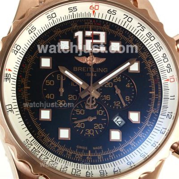 Breitling Chronospace Working Chronograph Full Rose Gold with Black Dial